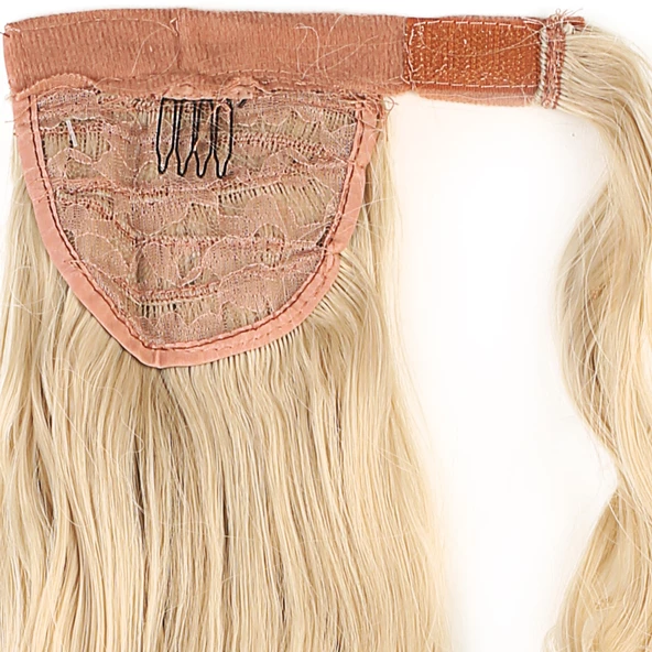 Bağlamalı Kabarık Dalgalı At Kuyruğu - Kumral Beyaz Platin Röfleli - Resim 2