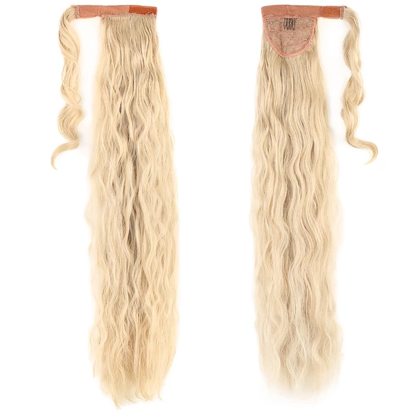 Bağlamalı Kabarık Dalgalı At Kuyruğu - Kumral Beyaz Platin Röfleli - Resim 5