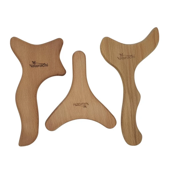 Ahşap Graston Madero Terapi ve Selülit 3lü Masaj Aleti Model 4 ürün görseli