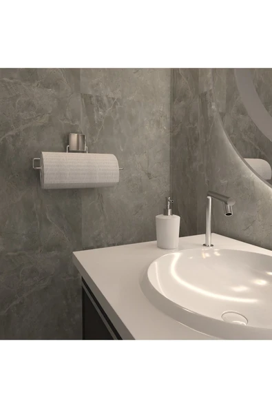 Decorev Dekoratif DC-4776 Krom Rulo Havlu Askı Modern Banyo Aksesuarı