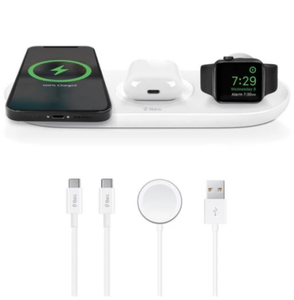 Ttec Led Aydınlatmalı 4in1 Kulaklık Apple Watch İphone Şarj Standı Magsafe Uyum Masaüstü Şarj Standı