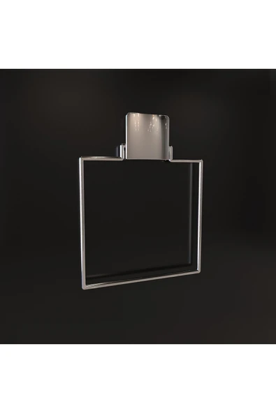 Decorev DC-4780 Dekoratif Yapıştırmalı Banyo Mutfak Metal Kare Havluluk Askı Krom Pratik Vidasız - 2