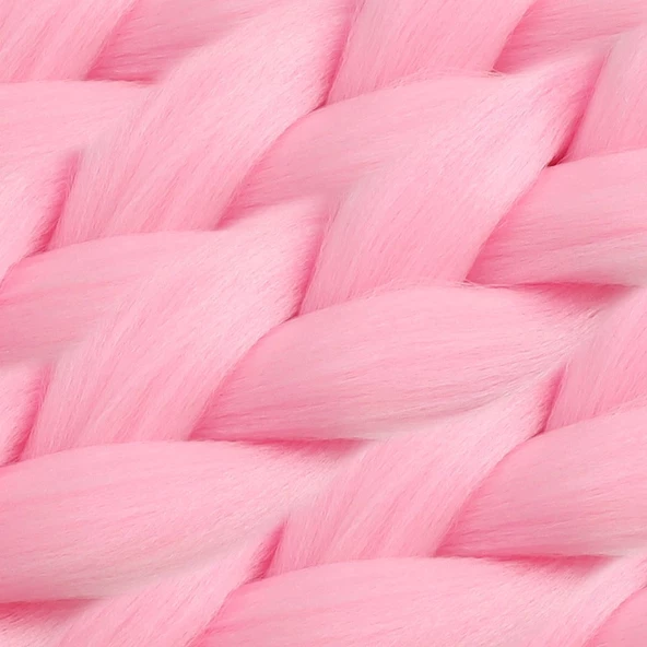 Sentetik Örgülük Saç Esperer 100 Gr. - Şeker Pembesi - Resim 2