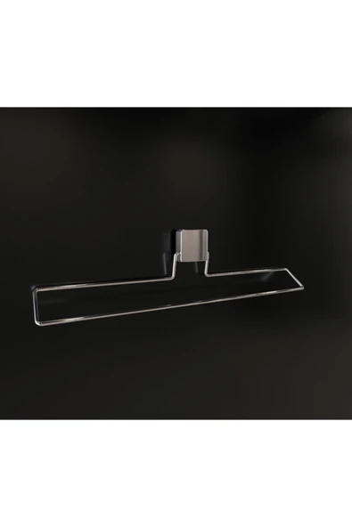 Decorev DC-4781 Dekoratif Krom Uzun Havluluk Modern Banyo Aksesuarı Güçlü Yapışkanlı Krom Havluluk