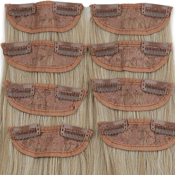 Fiber Sentetik Düz 8 Parça Çıt Çıt - Balköpüğü Platin Röfleli - Resim 2