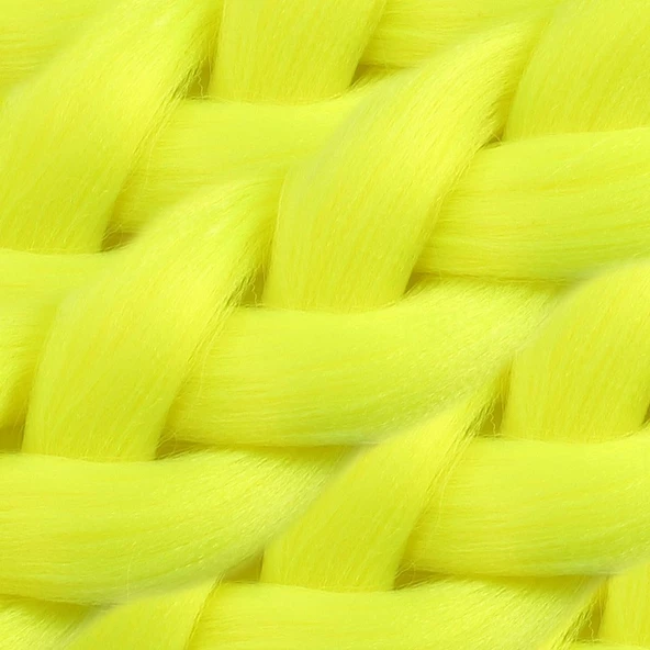 Sentetik Örgülük Saç Esperer 100 Gr. - Neon Sarı - Resim 2
