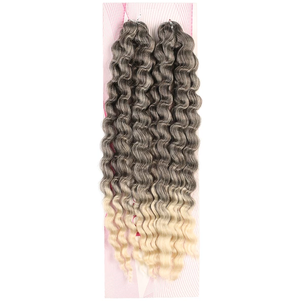 Nice Bulk Afro Su Dalgası Saç - Kahve / Platin Ombreli ürün görseli