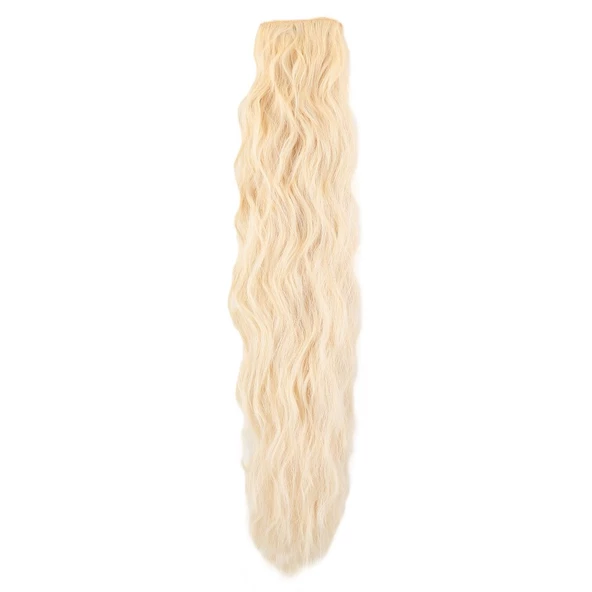 Fiber Sentetik Kabarık Dalgalı 8 Parça Çıt Çıt - Platin ürün görseli