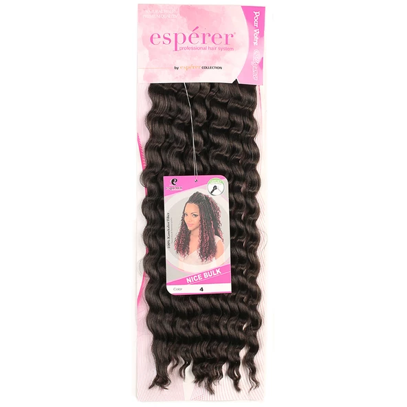 Nice Bulk Afro Su Dalgası Saç - Kahverengi - Resim 2