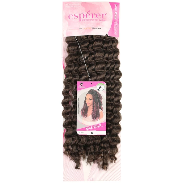 Nice Bulk Afro Su Dalgası Saç - Kumral - Resim 2