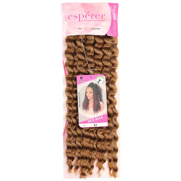 Nice Bulk Afro Su Dalgası Saç - Karamel - Resim 2