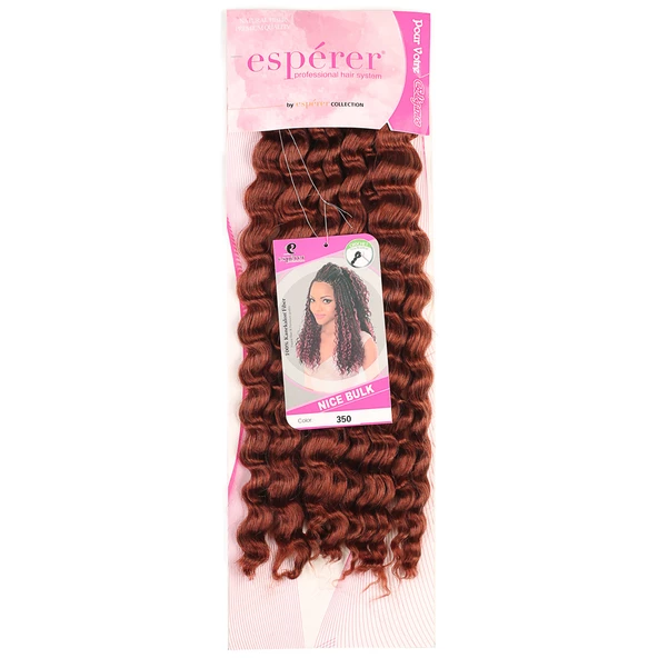 Nice Bulk Afro Su Dalgası Saç - KIzıl Bakır - Resim 2