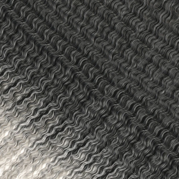 Rus Afro Dalgası Saç - Siyah / Gri Ombreli - Resim 2