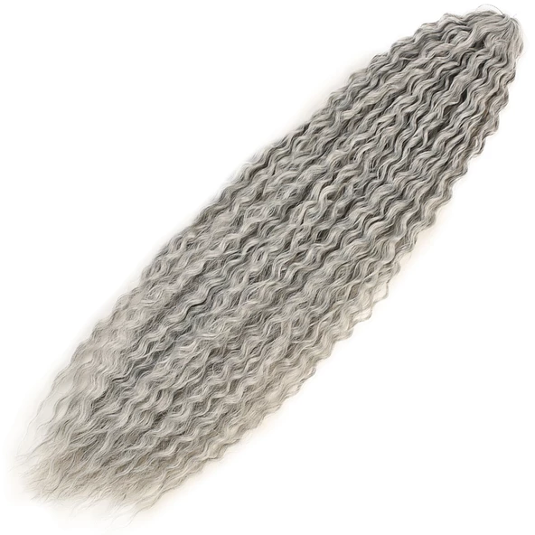 Brazilian Afro Dalgası Saç - Gri ürün görseli