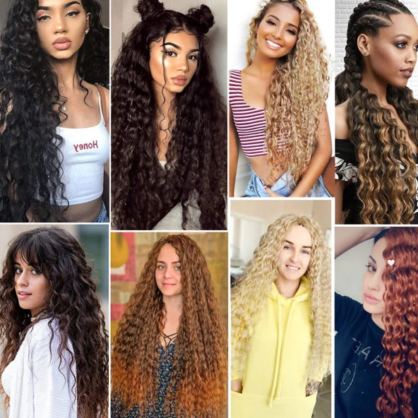 Rus Afro Dalgası Saç - Siyah / Kızıl Ombreli - Resim 3