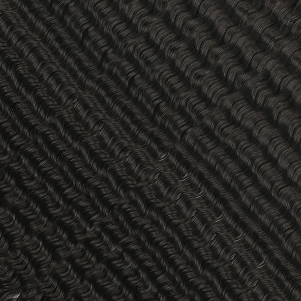 Rus Afro Dalgası Saç - Siyah - Resim 2