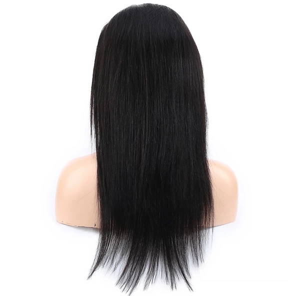 Front Lace Gerçek Tül Peruk Düz - Doğal - 55-60cm - Resim 4