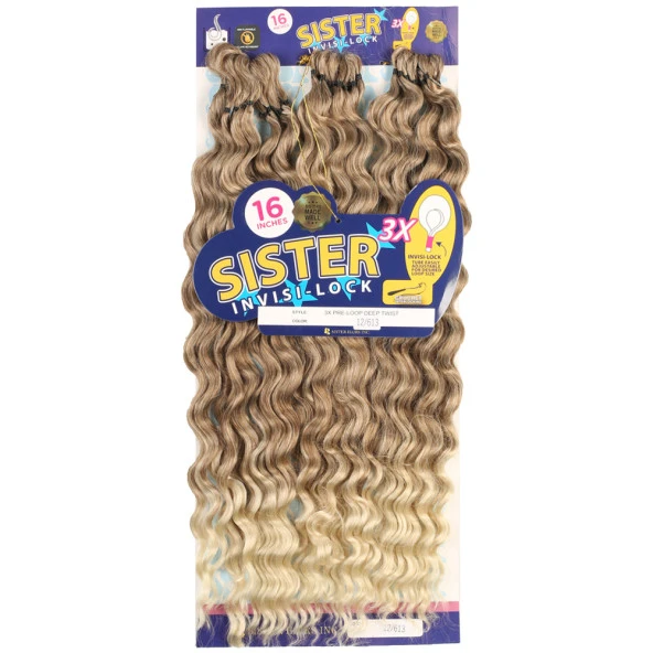 Sister Afro Dalgası Saç - Küllü Kumral / Platin Ombreli 12-613 - Resim 2