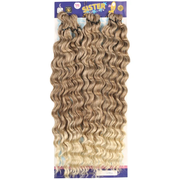 Sister Afro Dalgası Saç - Küllü Kumral / Platin Ombreli 12-613 ürün görseli