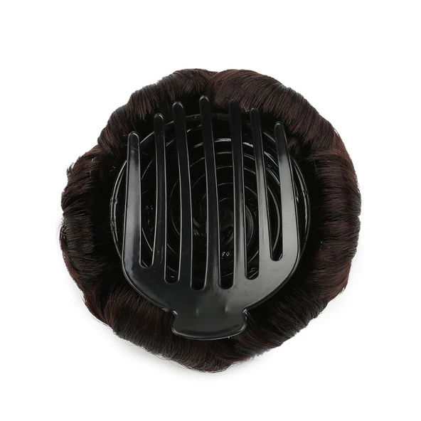 Taşlı Topuz Toka - Koyu Kahve - Resim 2