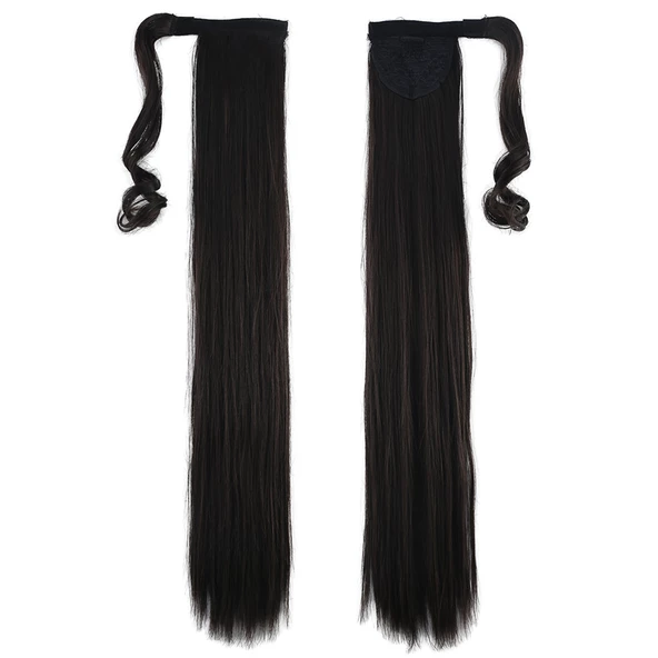 Bağlamalı Düz At Kuyruğu - Kahverengi ürün görseli