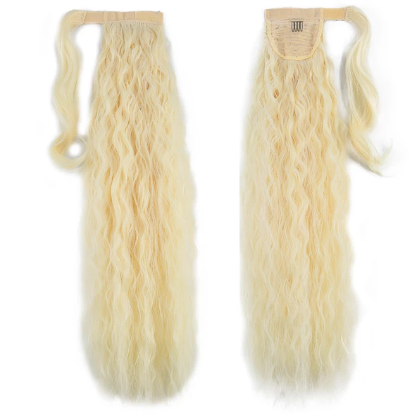 Bağlamalı Kabarık Dalgalı At Kuyruğu - Açık Platin ürün görseli