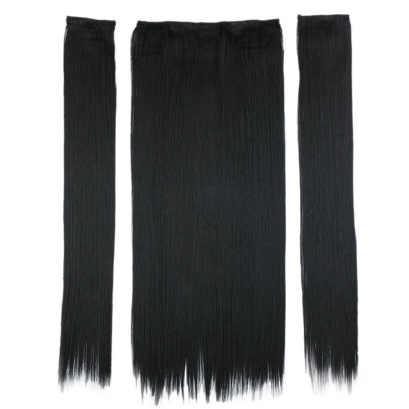 Fiber Sentetik Düz Yarım Ay + 2 Yan Çıt Çıt - Siyah ürün görseli