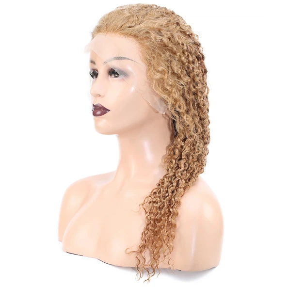 Afro Dalga Front Lace Gerçek Tül Peruk - Balköpüğü - 60-65cm - Resim 3