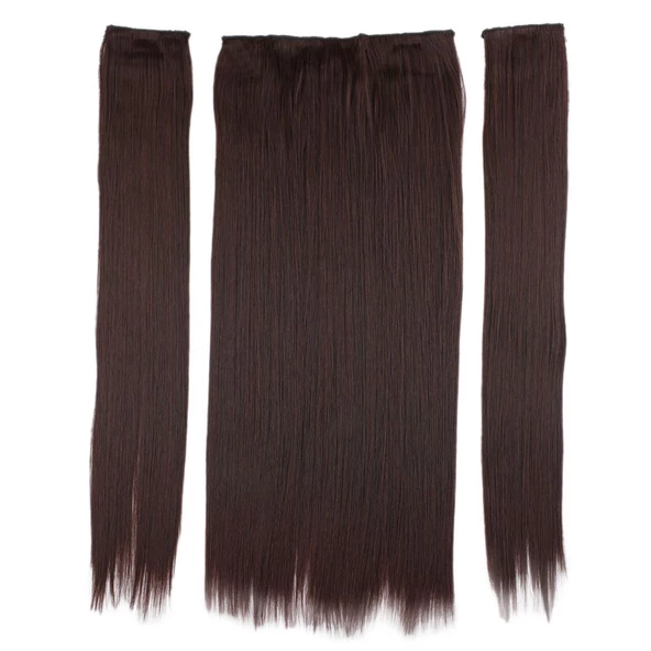 Fiber Sentetik Düz Yarım Ay + 2 Yan Çıt Çıt - Koyu Kahve ürün görseli