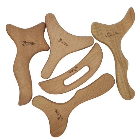 Ahşap Graston Madero Terapi ve Selülit 5li Masaj Aleti Model 1 ürün görseli