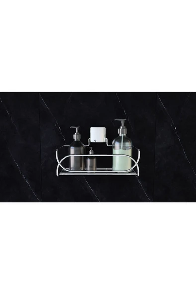 Decorev DC-5553 Dekoratif Banyo Mutfak Balkon Çok Kullanışlı Metal Sepet Krom Vida Yok - 2