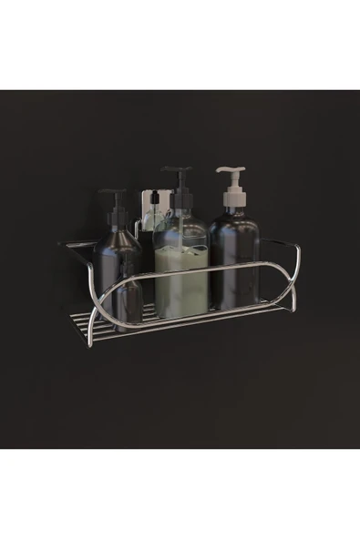 Decorev DC-5553 Dekoratif Banyo Mutfak Balkon Çok Kullanışlı Metal Sepet Krom Vida Yok - 3