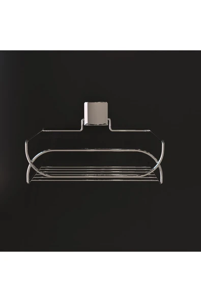 Decorev DC-5553 Dekoratif Banyo Mutfak Balkon Çok Kullanışlı Metal Sepet Krom Vida Yok - 4