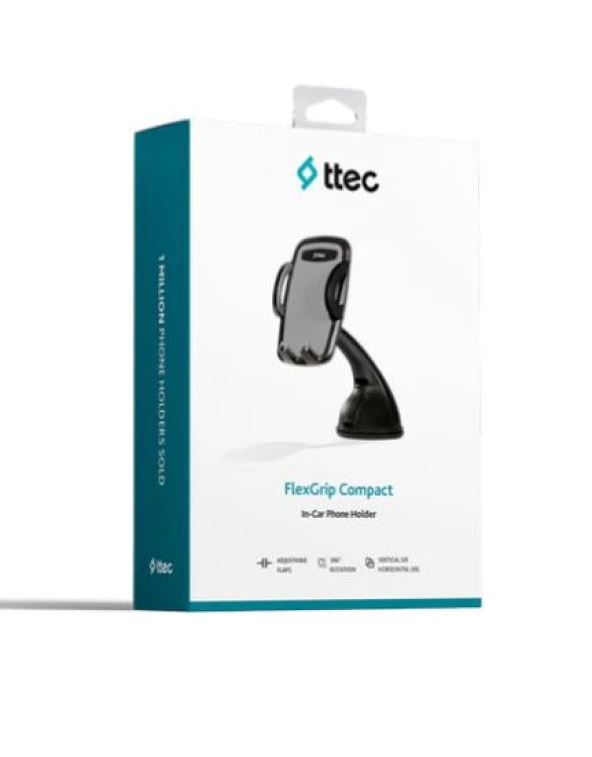 Ttec Vakumlu Sarsılmaz Döner Başlık Ayarlanabilir Kelepçeli Araç İçi Telefon Tutucu Araç Tutucu - 2
