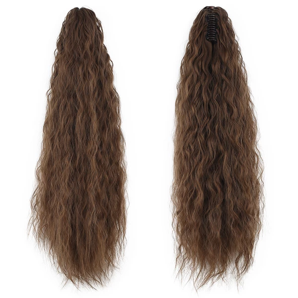 Tokalı Kabarık Dalgalı At Kuyruğu - Kumral ürün görseli