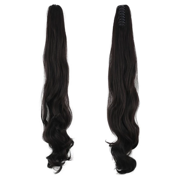 Tokalı Dalgalı At Kuyruğu - Kahverengi ürün görseli