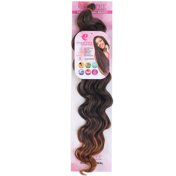 Su Dalgası Saç - Siyah Bakır Ombreli - Resim 2