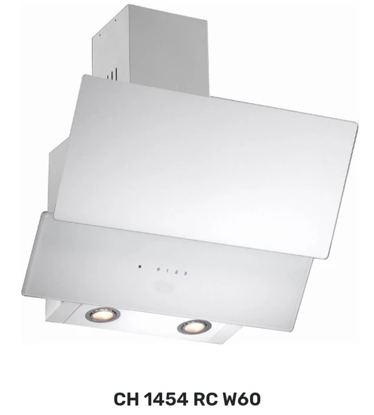 EMİNÇELİK EC-CH 1454 RC W60 2 CAMLI BEYAZ DAVLUMBAZ (UZAKTAN KUMANDALI) SANCAK ALİMER - 2