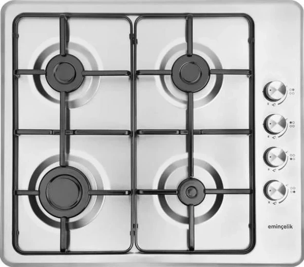 AH 3140 X60 Ankastre Paslanmaz Inox Ocak