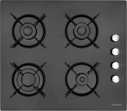 EMİNÇELİK  EC-AH 1240 BG60 ANKASTRE GÖMMELİ SİYAH CAM OCAK SANCAK ALİMER - Resim 3