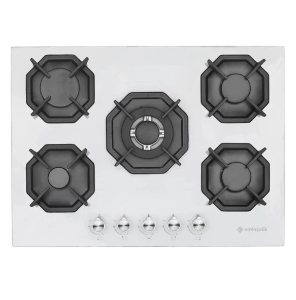 EMİNÇELİK EC-AH 2250 BW WG70 SNG BEYAZ 70 CM ANKASTRE (GÖMMELİ) OCAK WOKLU SANCAK ALİMER - 4