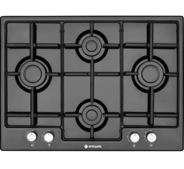 EMİNÇELİK Ec-ah 7340 Be70 Ankastre (Gömmeli) Siyah Emaye Ocak - 2