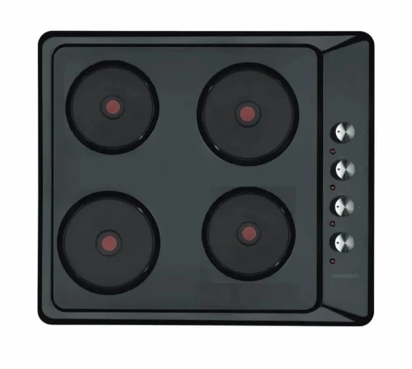 EMİNÇELİK EC-AH 6604 BE60 ANKASTRE GÖMMELİ ELEKTRİKLİ SİYAH EMAYE ÇELİK OCAK SANCAK ALİMER - 4