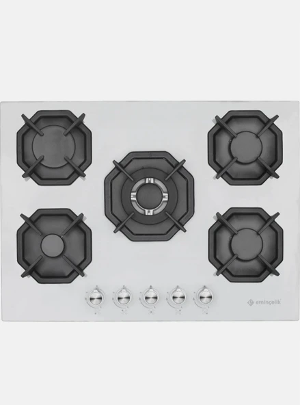 EMİNÇELİK EC-AH 2250 BW WG70 SNG BEYAZ 70 CM ANKASTRE (GÖMMELİ) OCAK WOKLU SANCAK ALİMER - 3