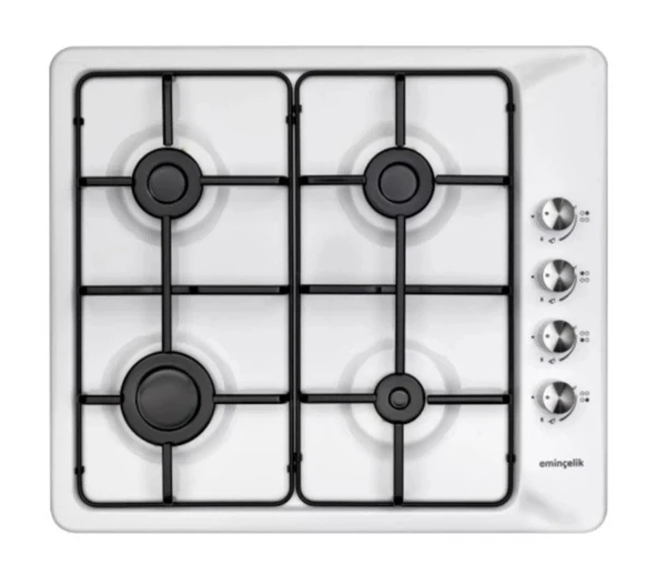 EMİNÇELİK EC-AH 3140 WE60 Ankastre Gömmeli Beyaz Emaye Ocak SANCAK ALİMER - Resim 3