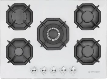 EMİNÇELİK EC-AH 2250 BW WG70 SNG BEYAZ 70 CM ANKASTRE (GÖMMELİ) OCAK WOKLU SANCAK ALİMER - 2