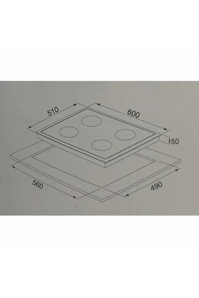 ALVEUS Gls 640 White 60 Cm Beyaz Cam Ankastre GÖMMELİ Ocak - 2