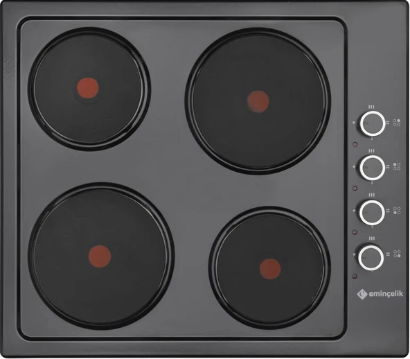 EMİNÇELİK EC-AH 6604 BE60 ANKASTRE GÖMMELİ ELEKTRİKLİ SİYAH EMAYE ÇELİK OCAK SANCAK ALİMER
