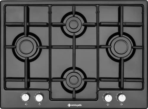 EMİNÇELİK Ec-ah 7340 Be70 Ng Siyah Ankastre (GÖMMELİ) 70 CM Emaye Ocak - 2