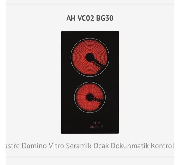 EMİNÇELİK EC-AH VC02 BG30 VİTRO SERAMİK ANKASTRE GÖMMELİ SİYAH CAM OCAK SANCAK ALİMER - 3